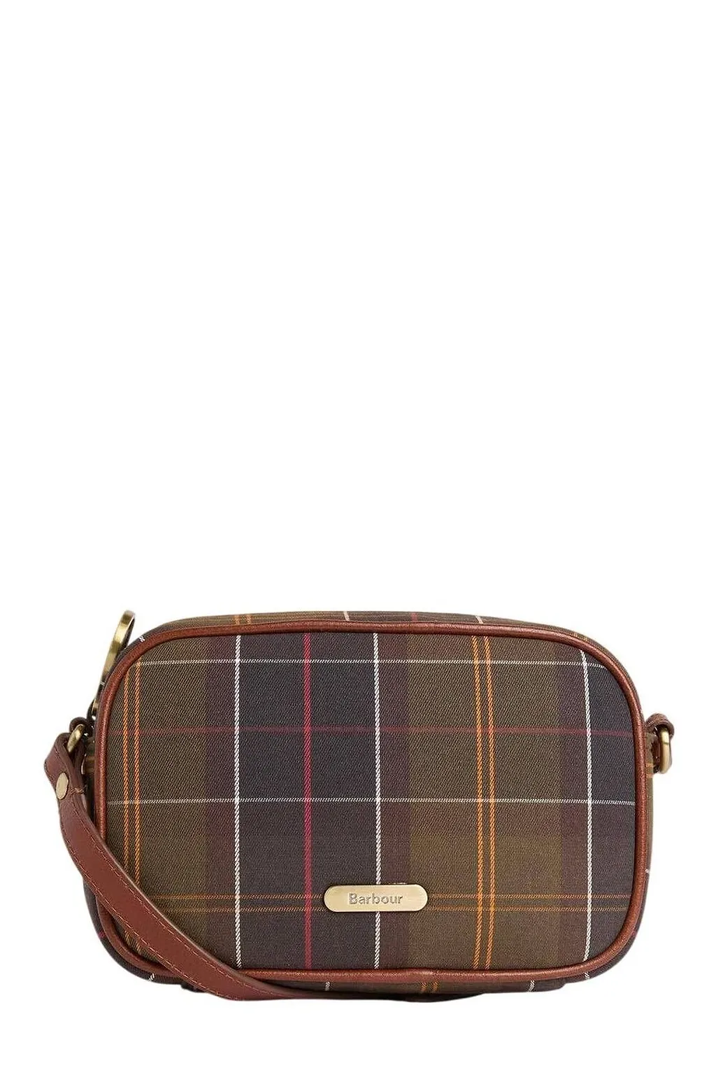 Barbour Checked Zipped Mini Crossbody Bag