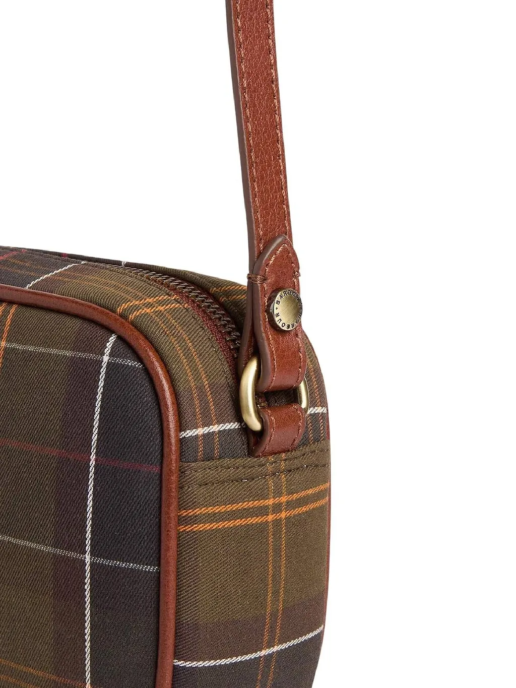 Barbour Checked Zipped Mini Crossbody Bag