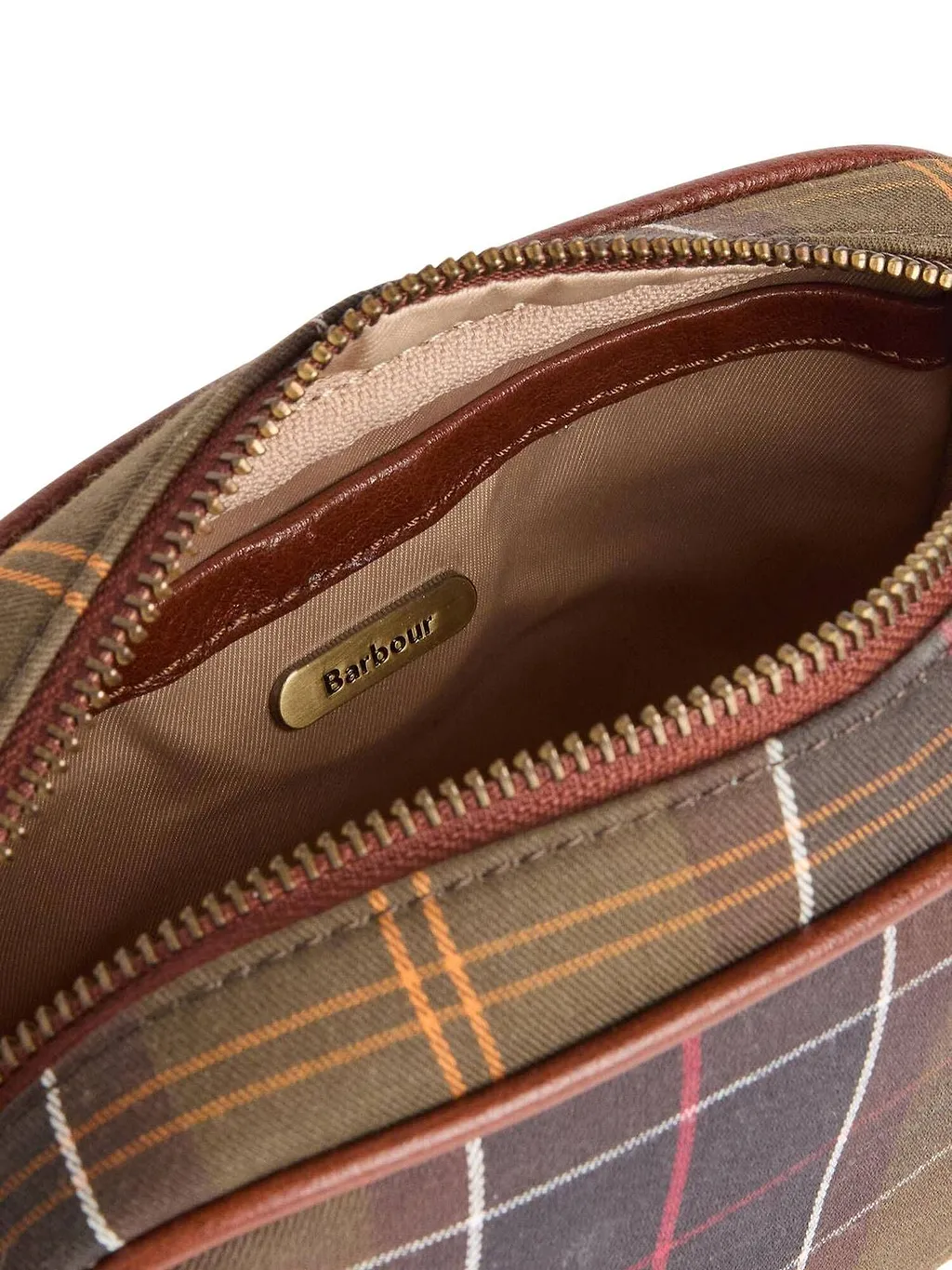 Barbour Checked Zipped Mini Crossbody Bag