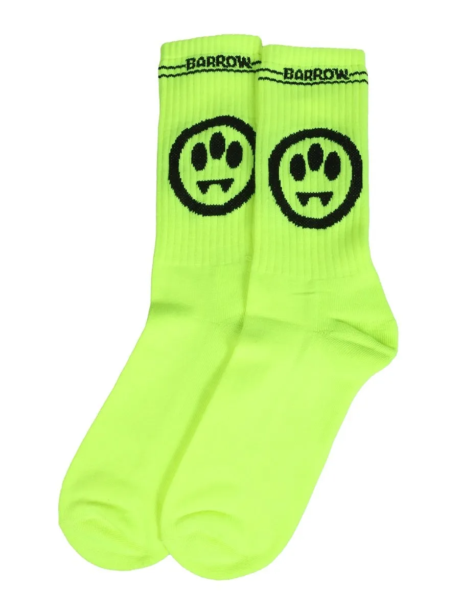 Barrow Smile-Jacquard Ribbed Knit Socks