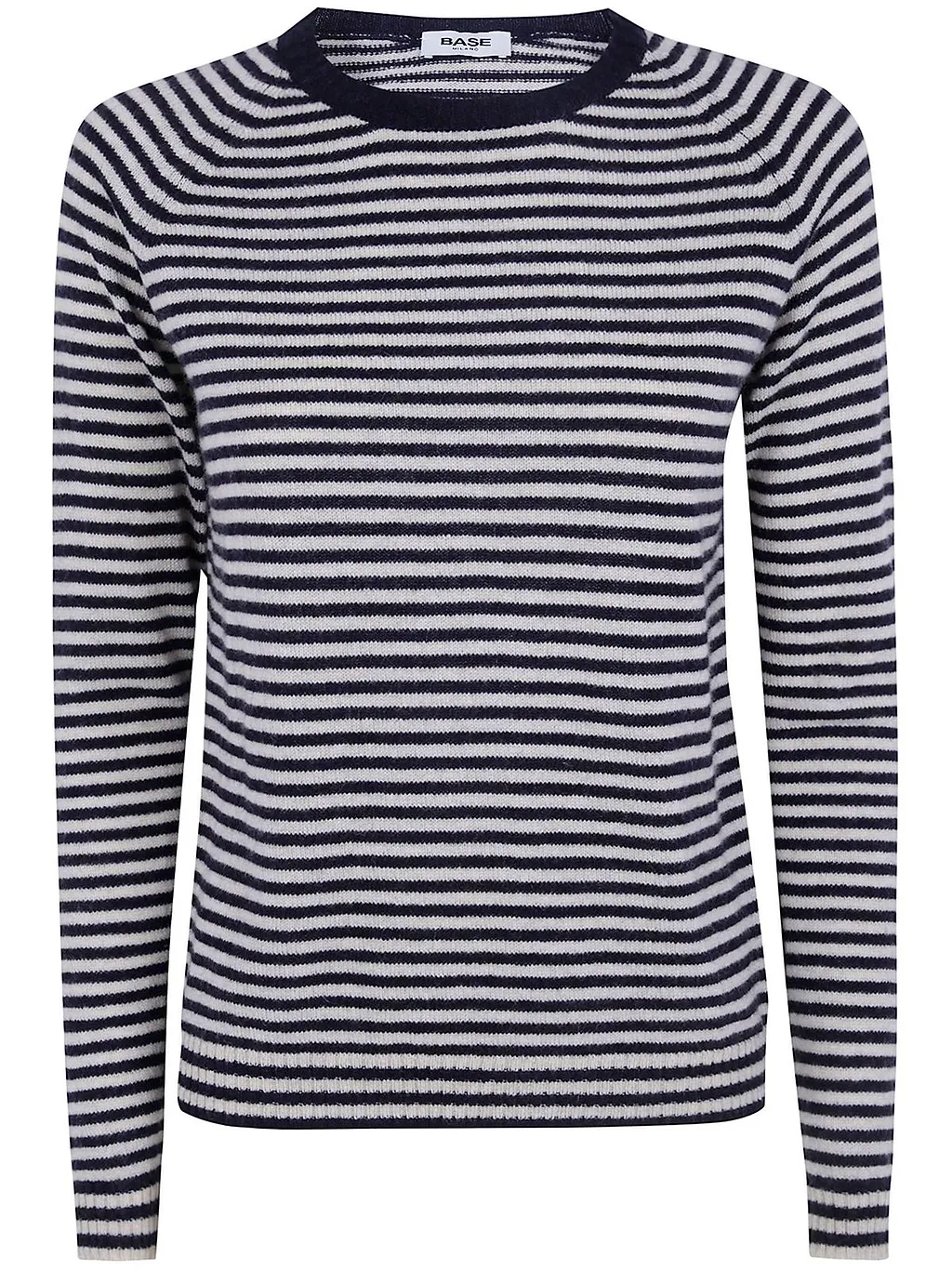 Base Striped Crew Neck Knitted Sweater
