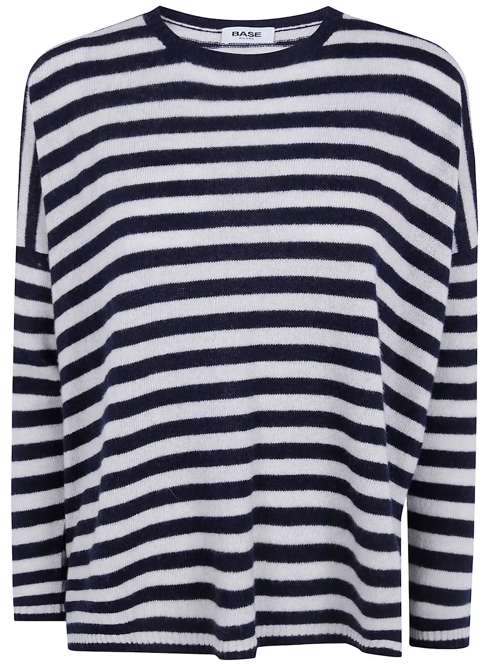 Base Striped Crew Neck Knitted Sweater