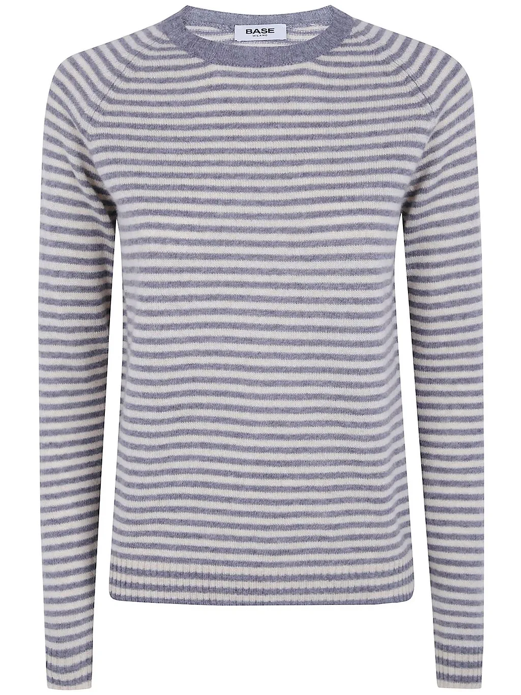 Base Striped Crew Neck Knitted Sweater