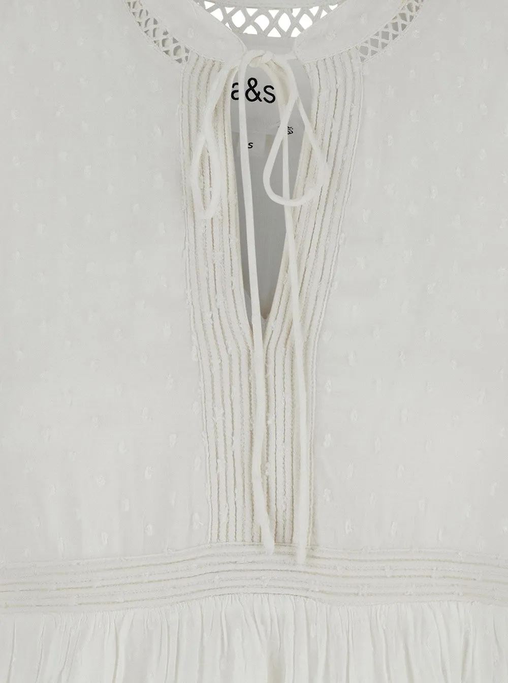 Ba&Sh Crewneck Dress With Front Knot Detail