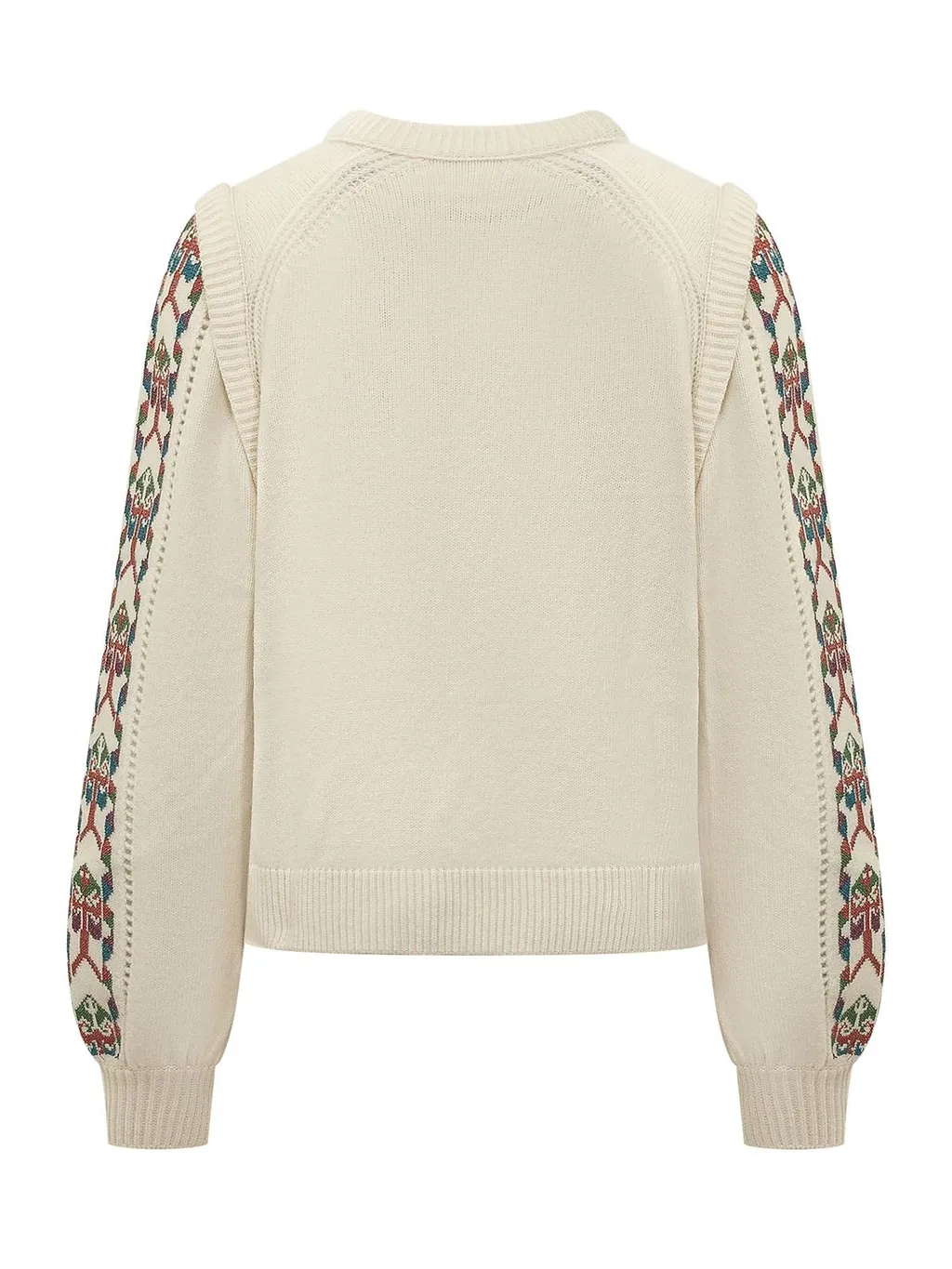 Ba&Sh Elda Patterned Sleeve Knitted Sweater
