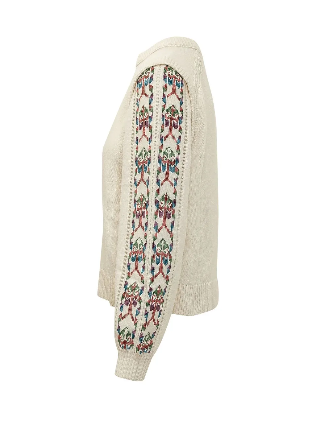 Ba&Sh Elda Patterned Sleeve Knitted Sweater