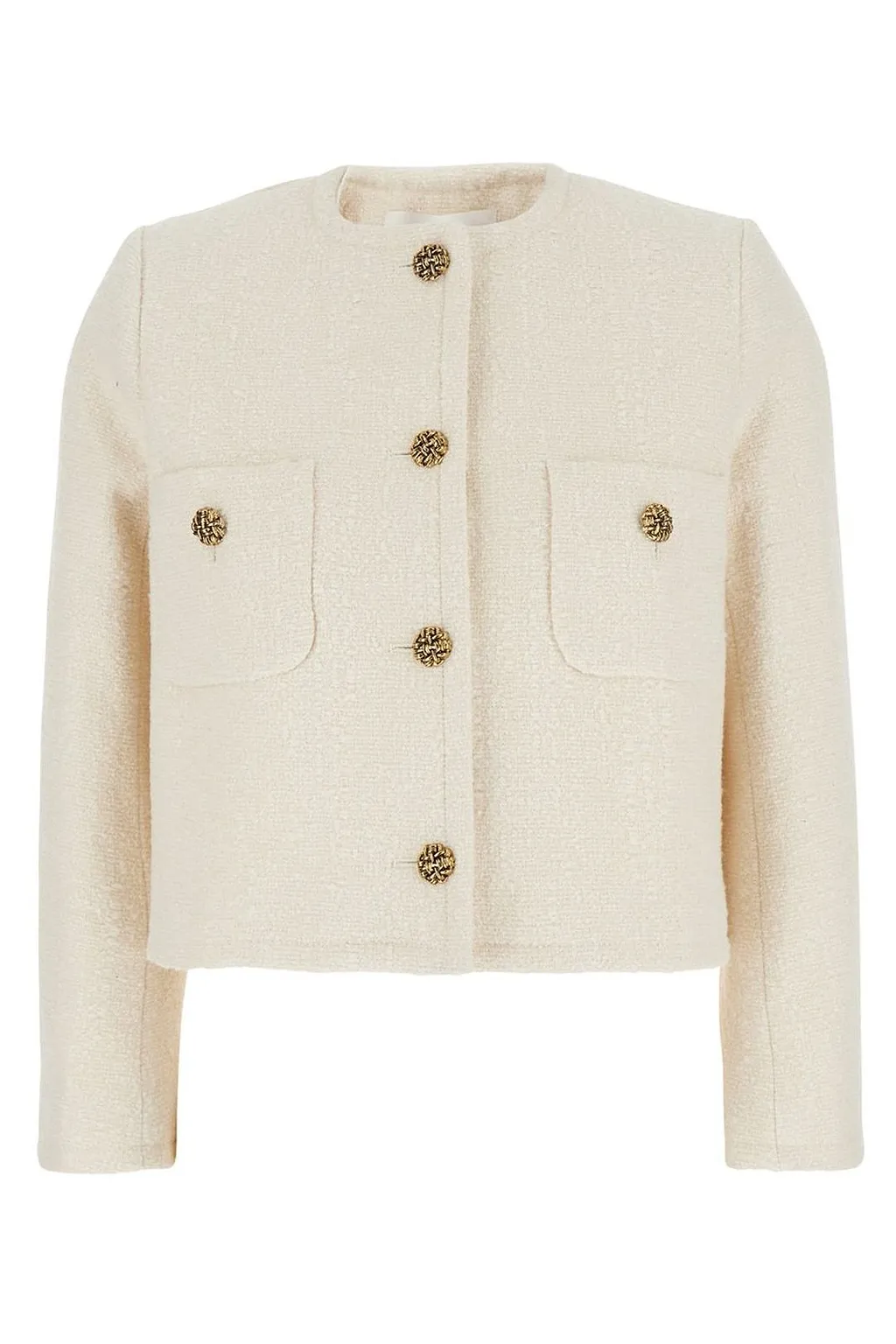 Ba&Sh Meredith Cropped Pocket Blazer