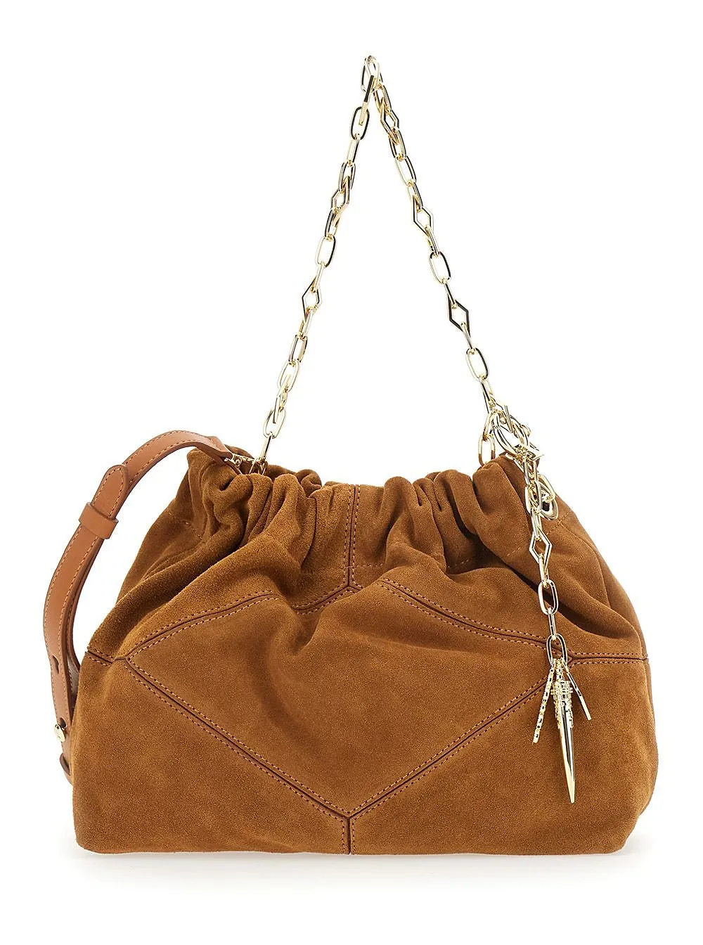 Ba&Sh Ruched Chain Strap Shoulder Bag