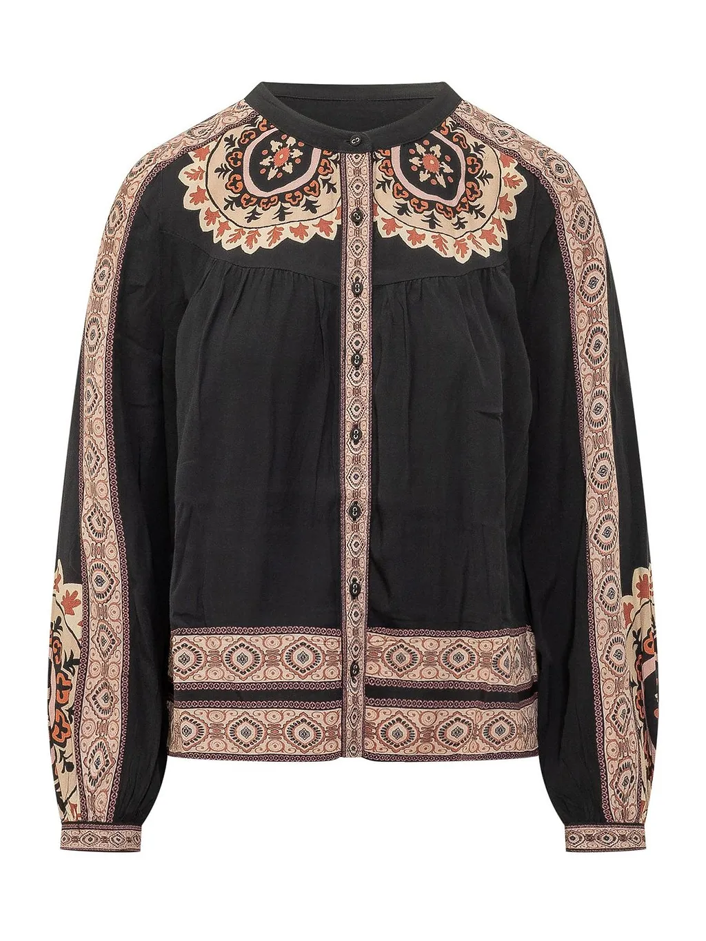 Ba&Sh Valda Embroidered Button-Up Top
