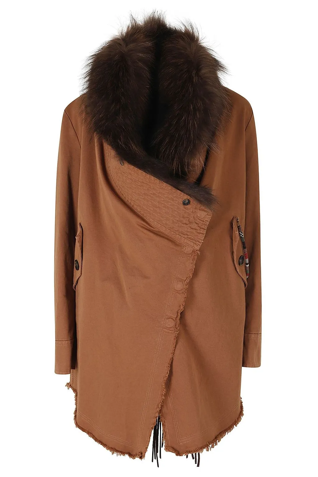 Bazar Deluxe Draped Trimmed Coat