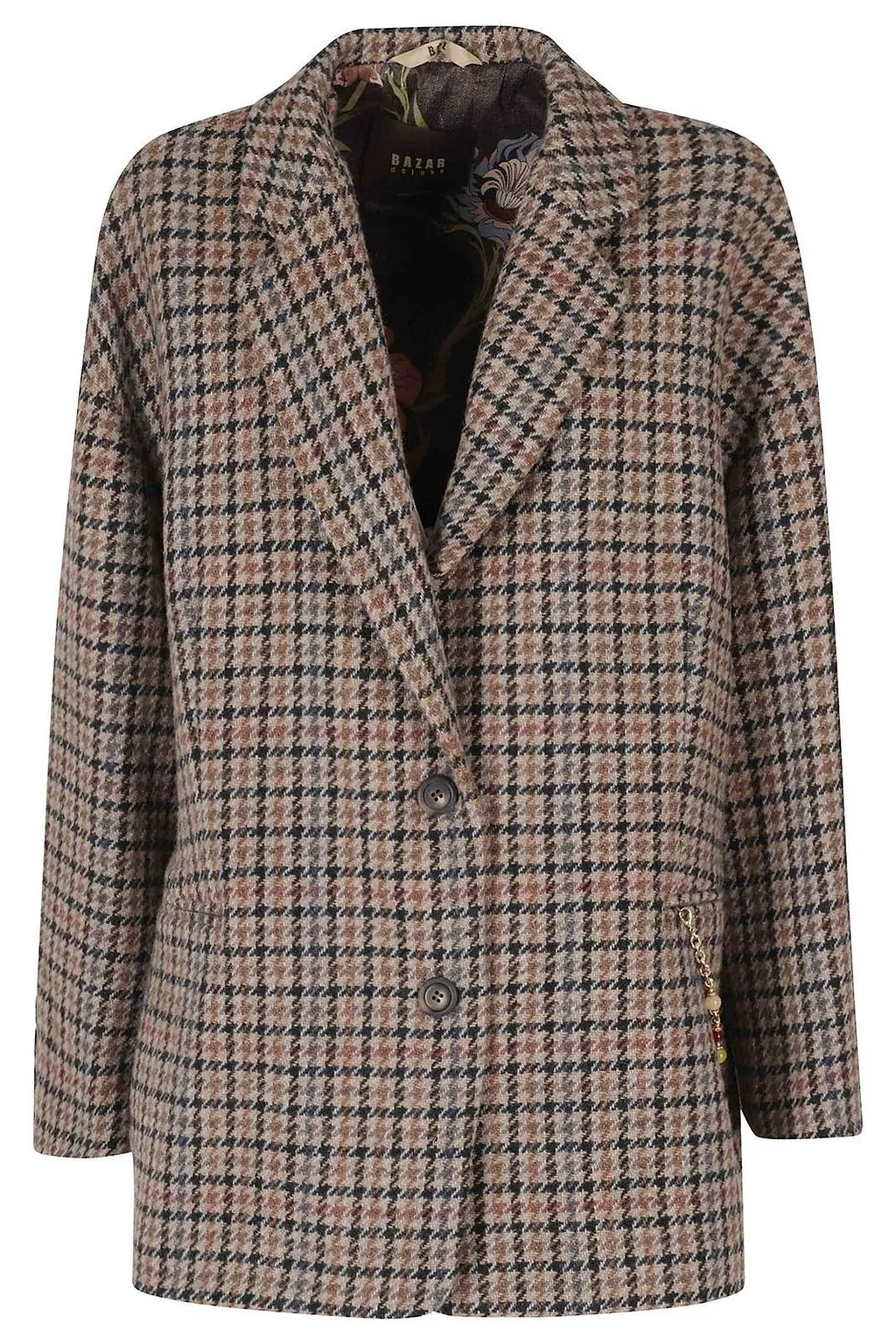 Bazar Deluxe Checked Single-Breasted Blazer