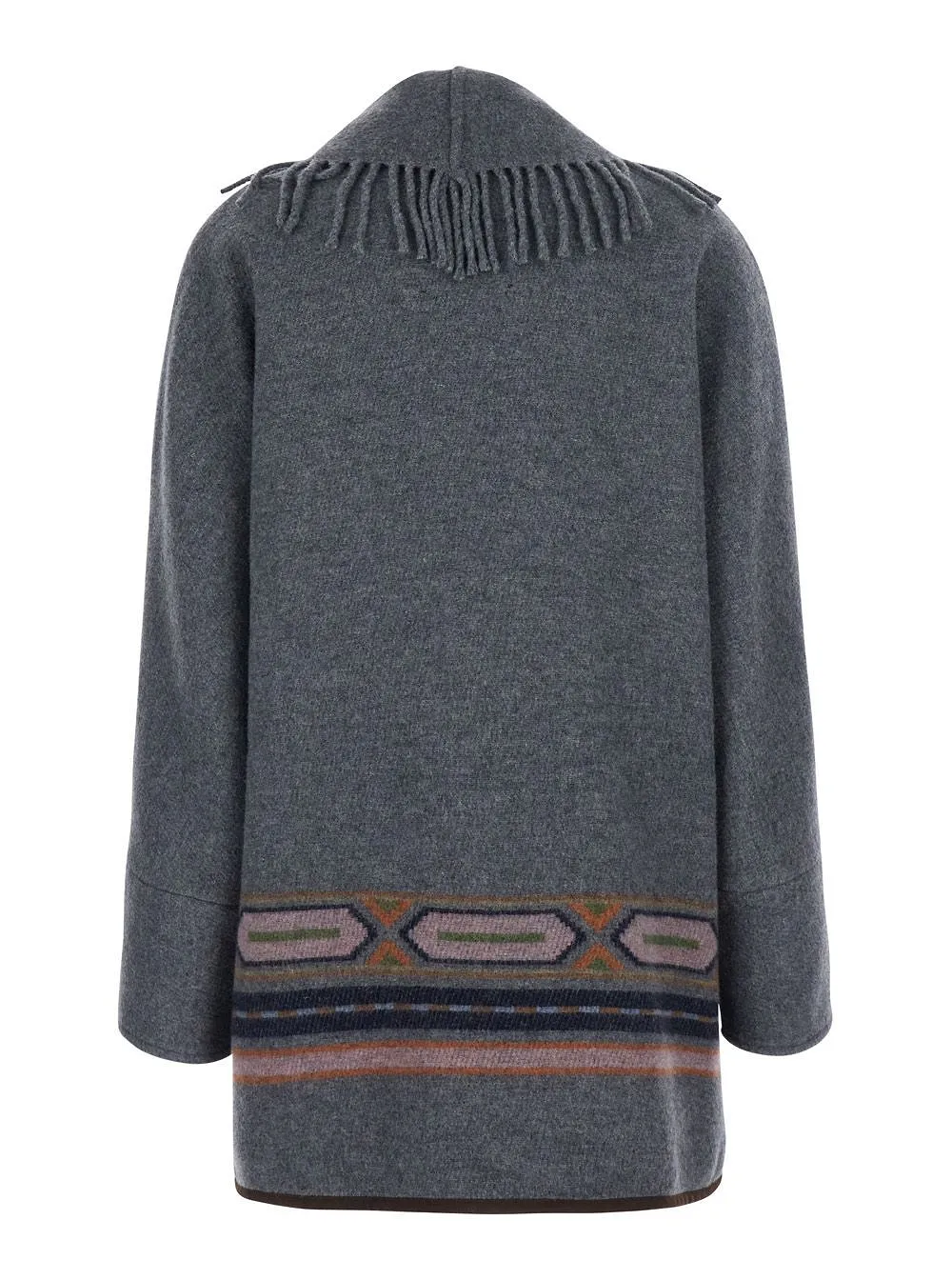 Bazar Deluxe Navajo Belted Fringe Coat