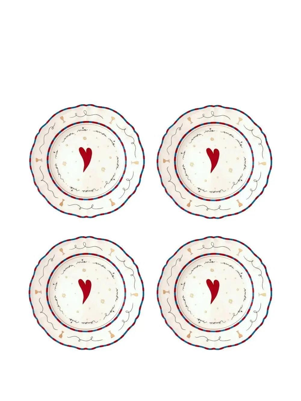 Bitossi Home Heart Dinner Plates