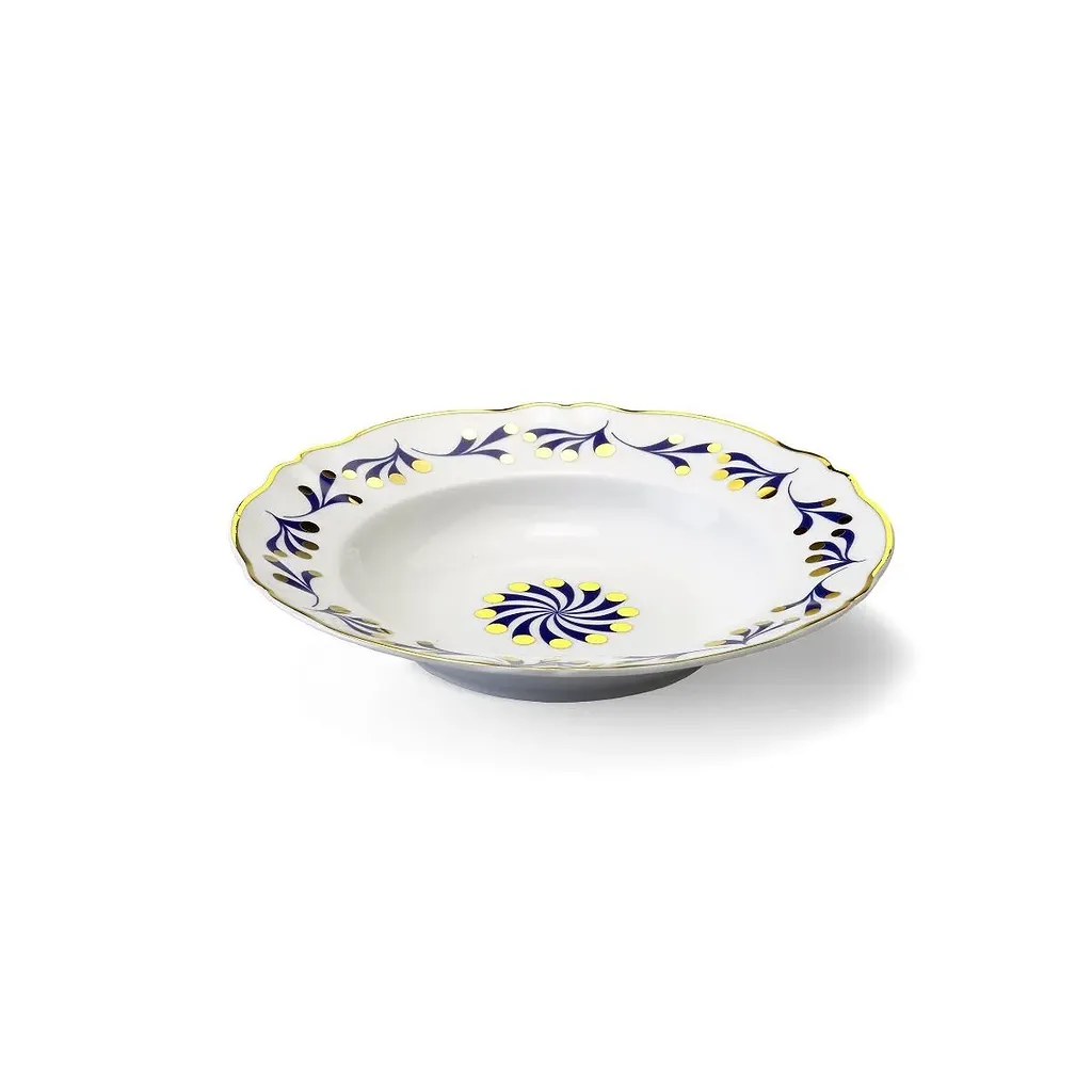 Bitossi Home Marine-Printed Scalloped Edge Deep Plates