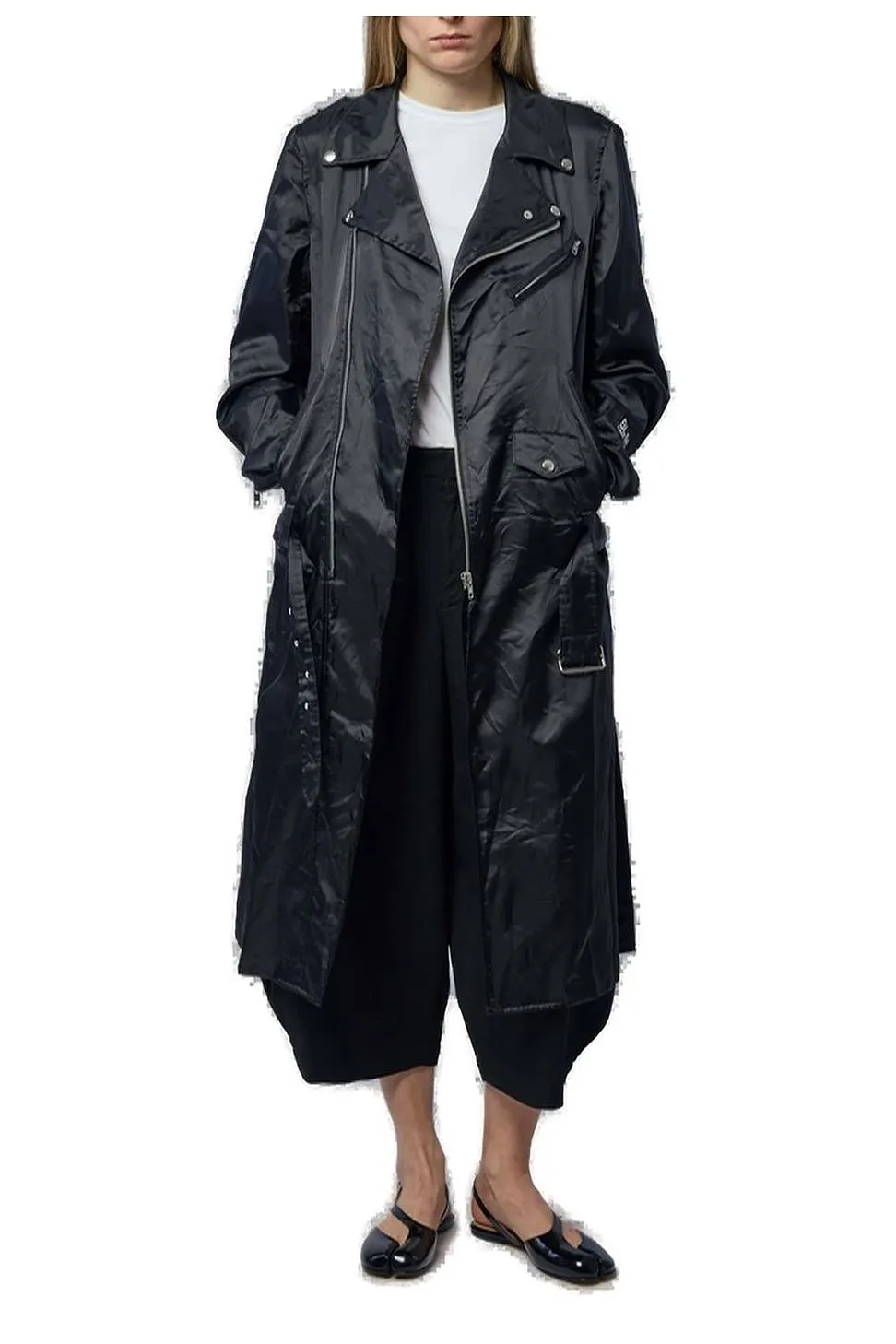 Black Comme Des GarÇOns Asymmetric Zipped Coat