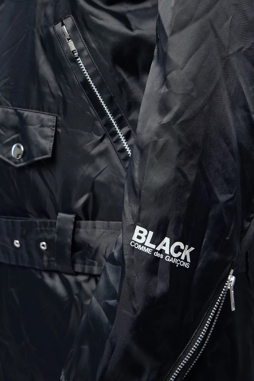 Black Comme Des GarÇOns Asymmetric Zipped Coat