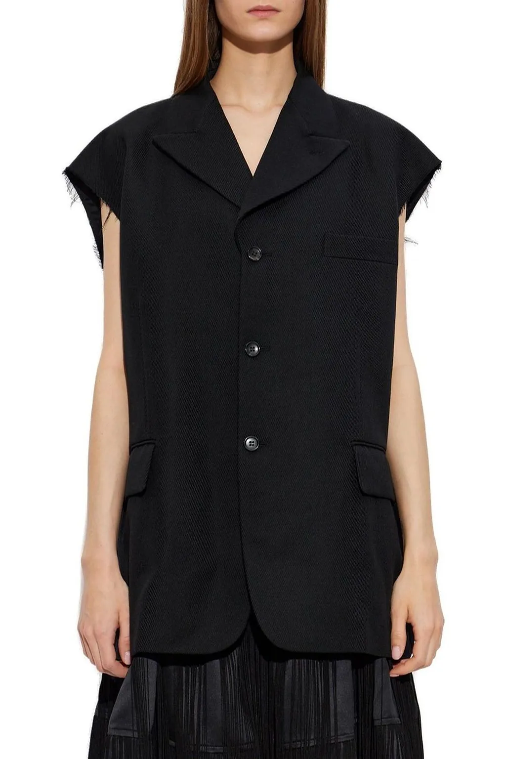 Black Comme Des GarÇOns Button-Up Vest