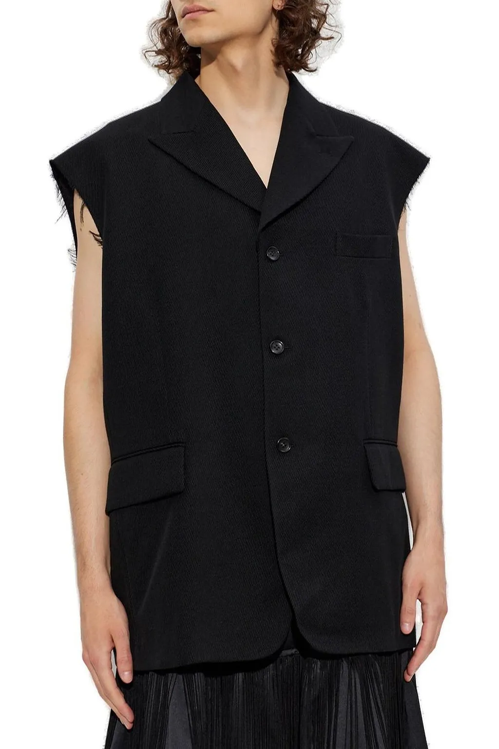 Black Comme Des GarÇOns Button-Up Vest