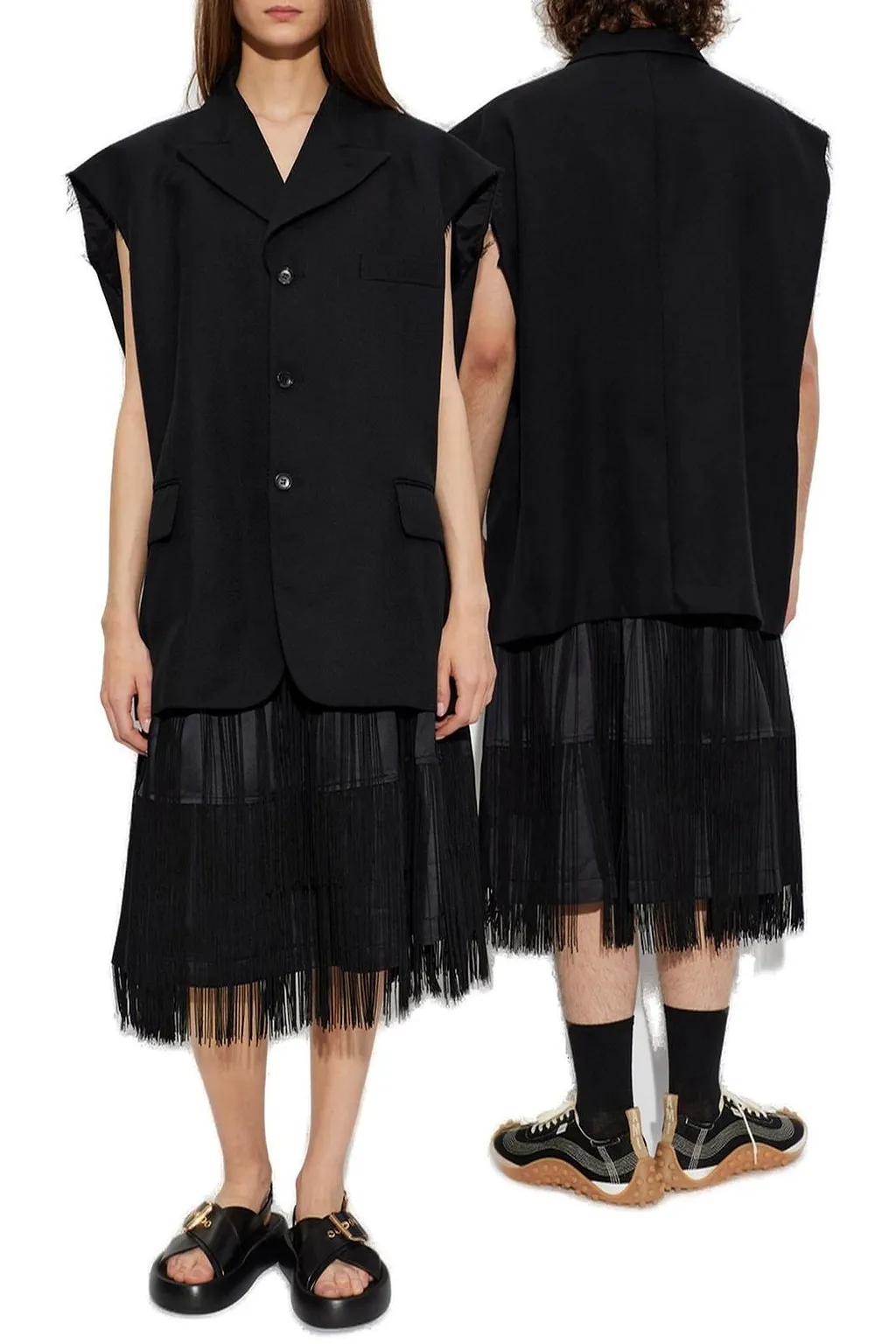 Black Comme Des GarÇOns Button-Up Vest