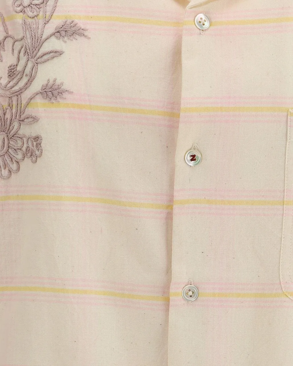 Baziszt Provence Embroidered Stripe Shirt