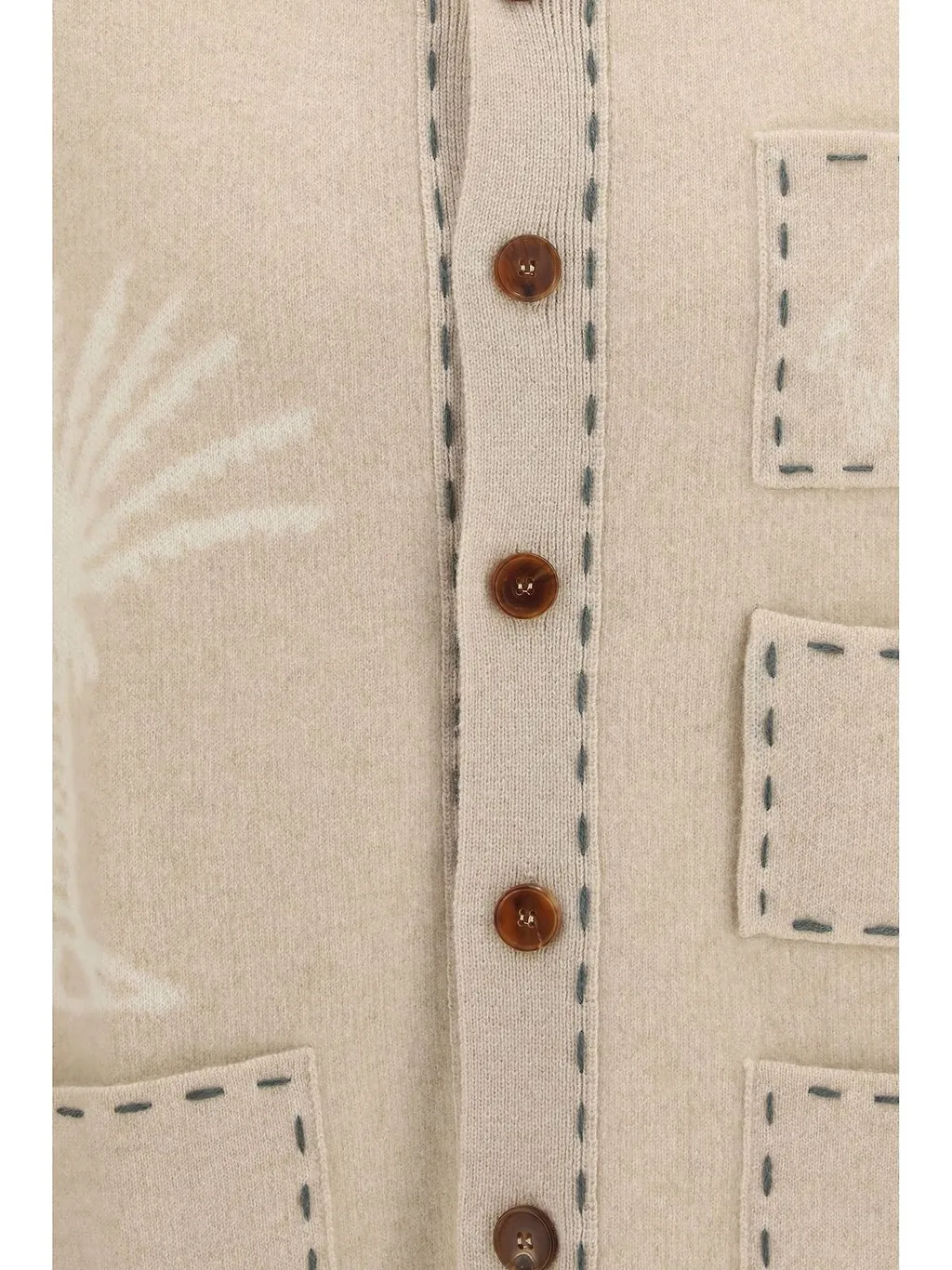 Baziszt Seeker Patterned Patch-Pocket Cardigan