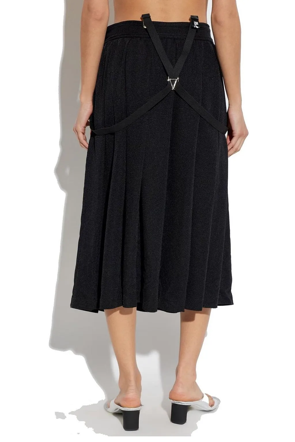 Black Comme Des GarÇOns Suspender Pleated Skirt