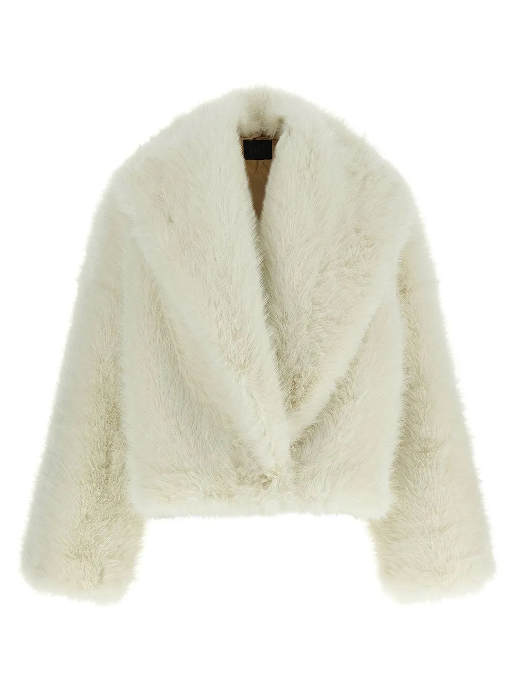 B&B Couture Carrie Cropped Shawl-Collar Coat