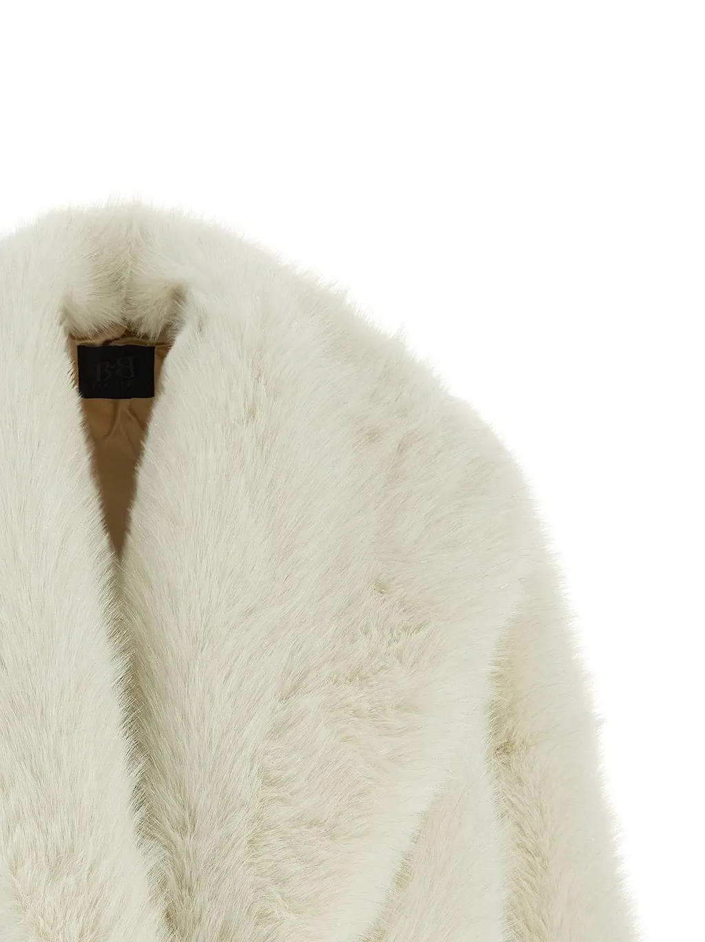B&B Couture Carrie Cropped Shawl-Collar Coat