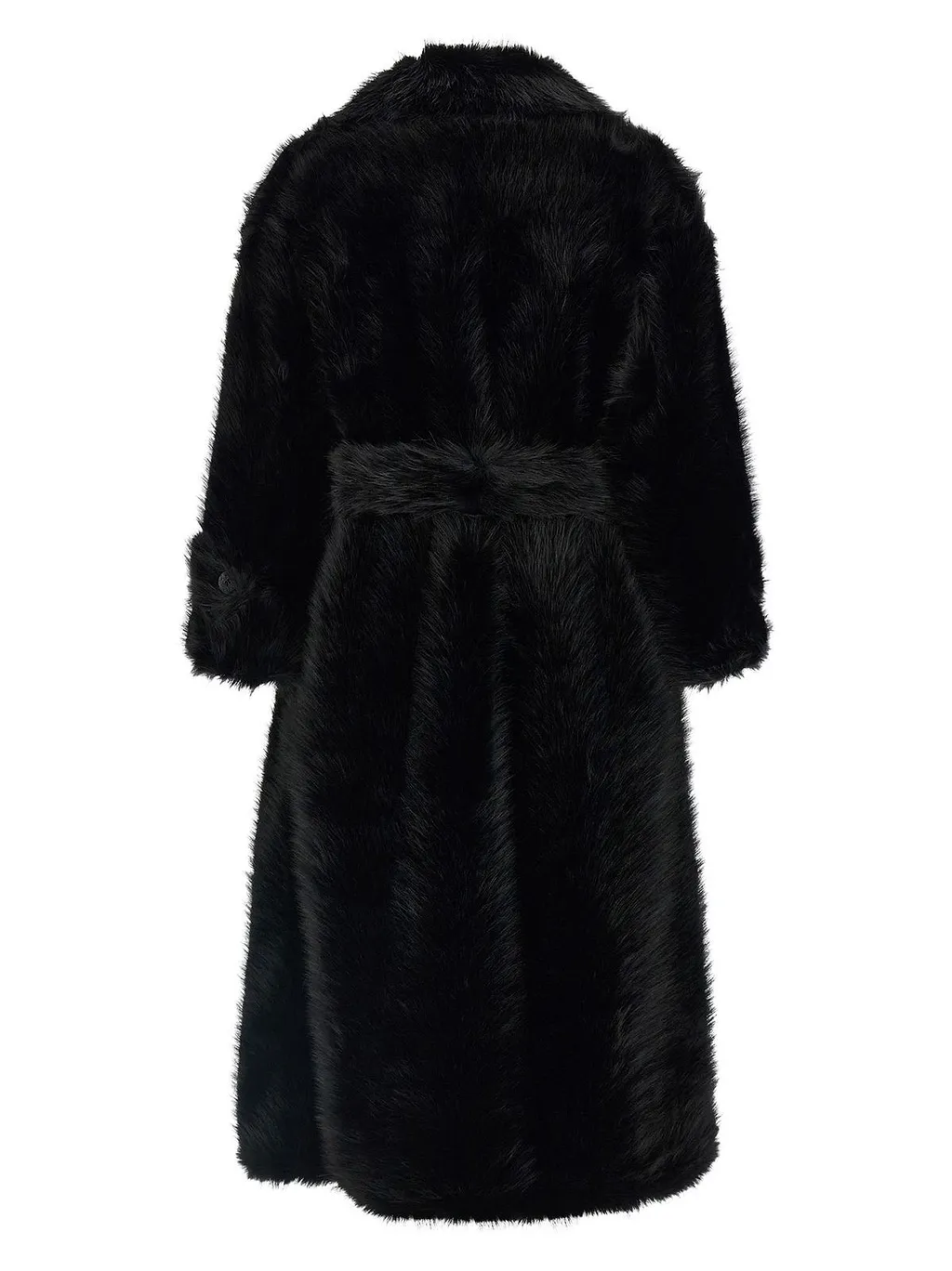 B&B Couture Jackie Belted Faux Fur Coat