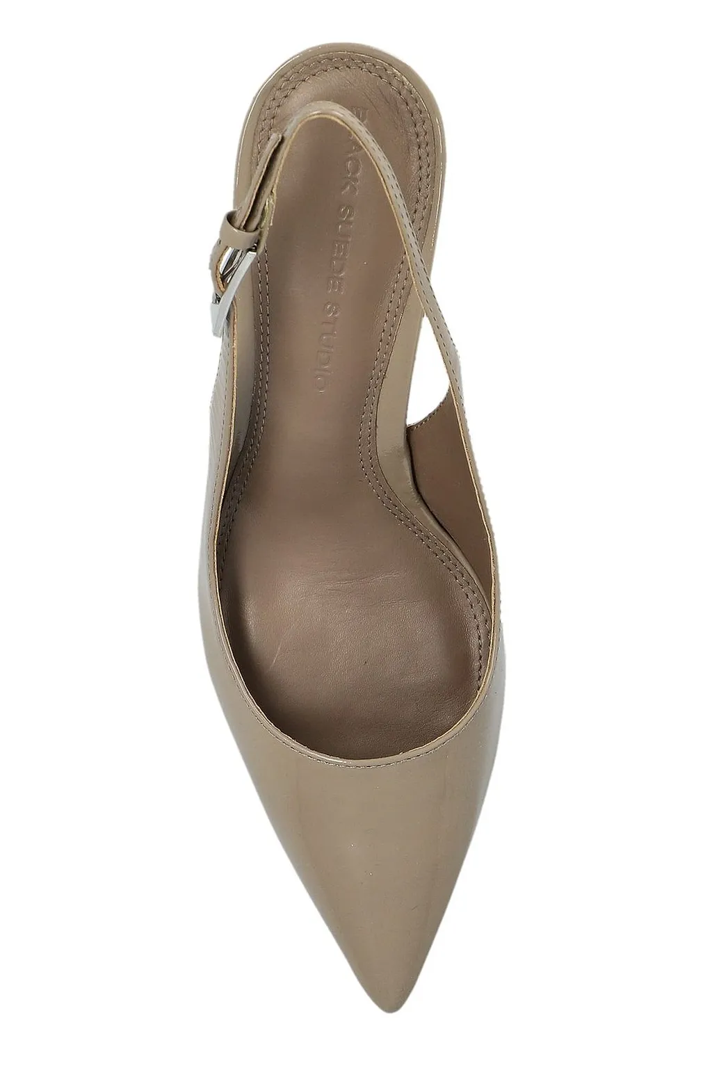 Black Suede Studio Branca Slingback Pumps