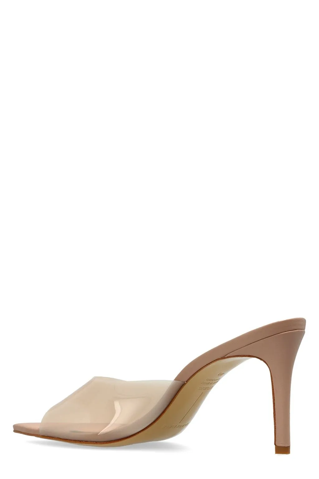 Black Suede Studio Belle Clear-Heel Mules