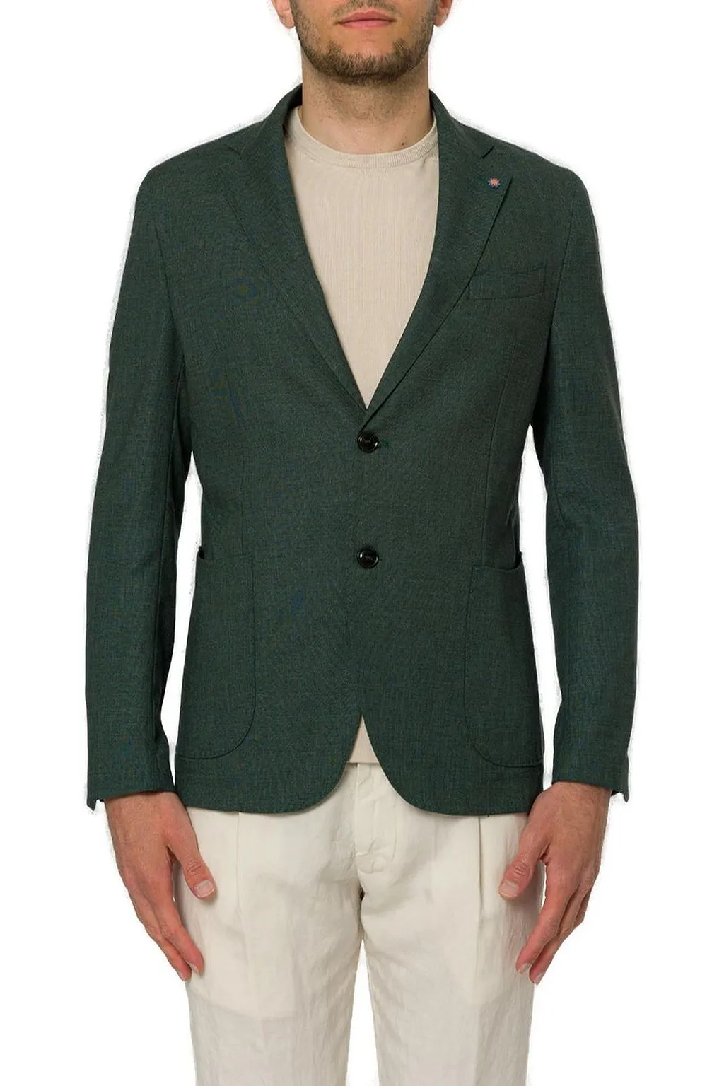 Bharnaba Varano Single-Breasted Tailored Blazer
