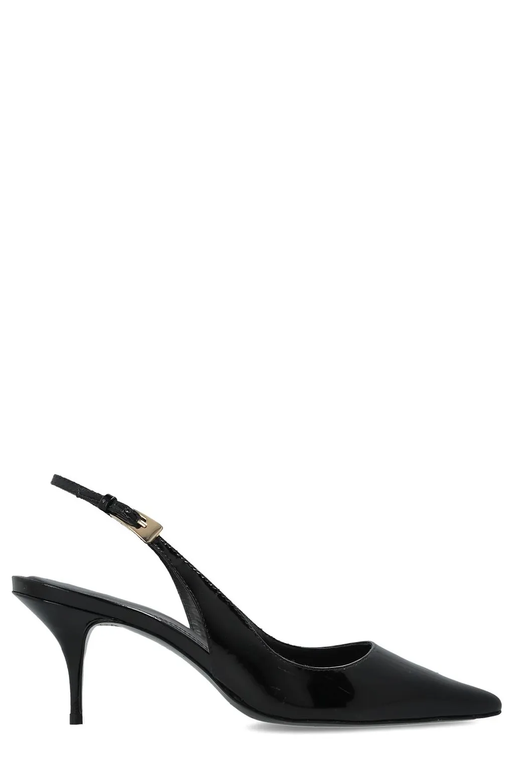 Black Suede Studio Branca Slingback Pumps