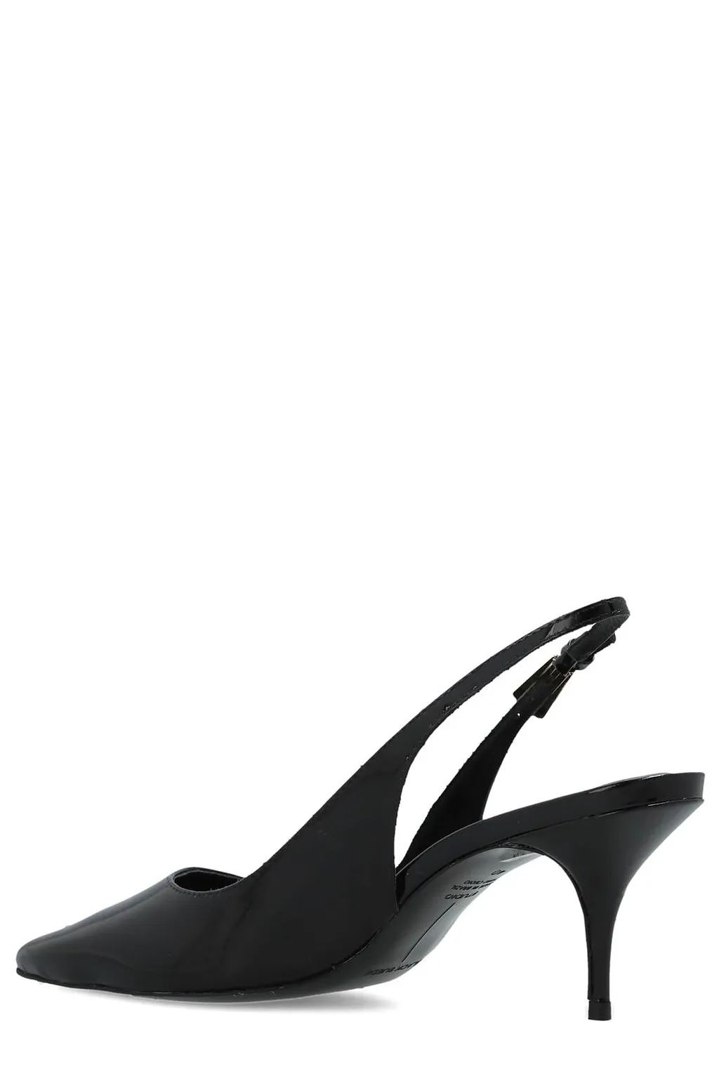 Black Suede Studio Branca Slingback Pumps