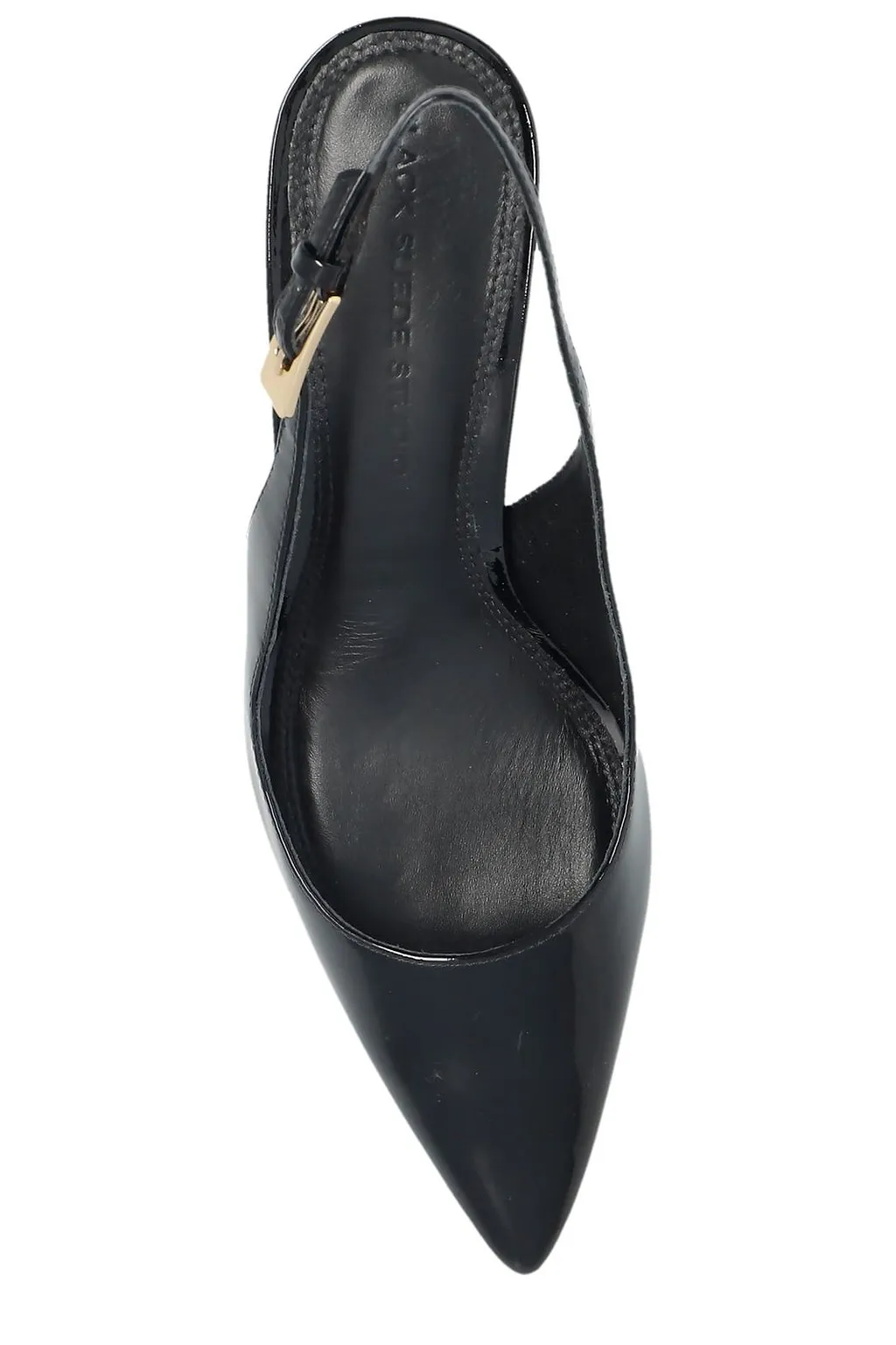 Black Suede Studio Branca Slingback Pumps