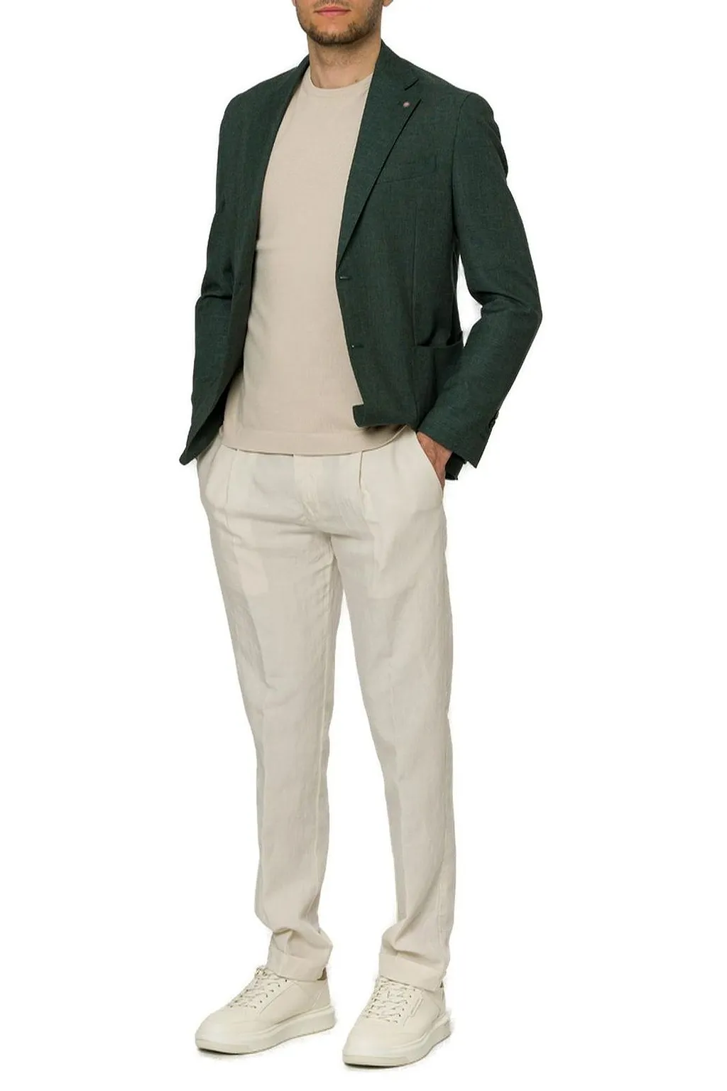Bharnaba Varano Single-Breasted Tailored Blazer