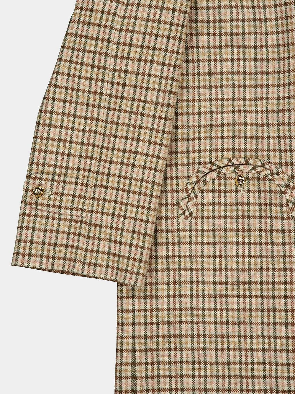 Blazé Milano Single Breasted Checked Long Coat