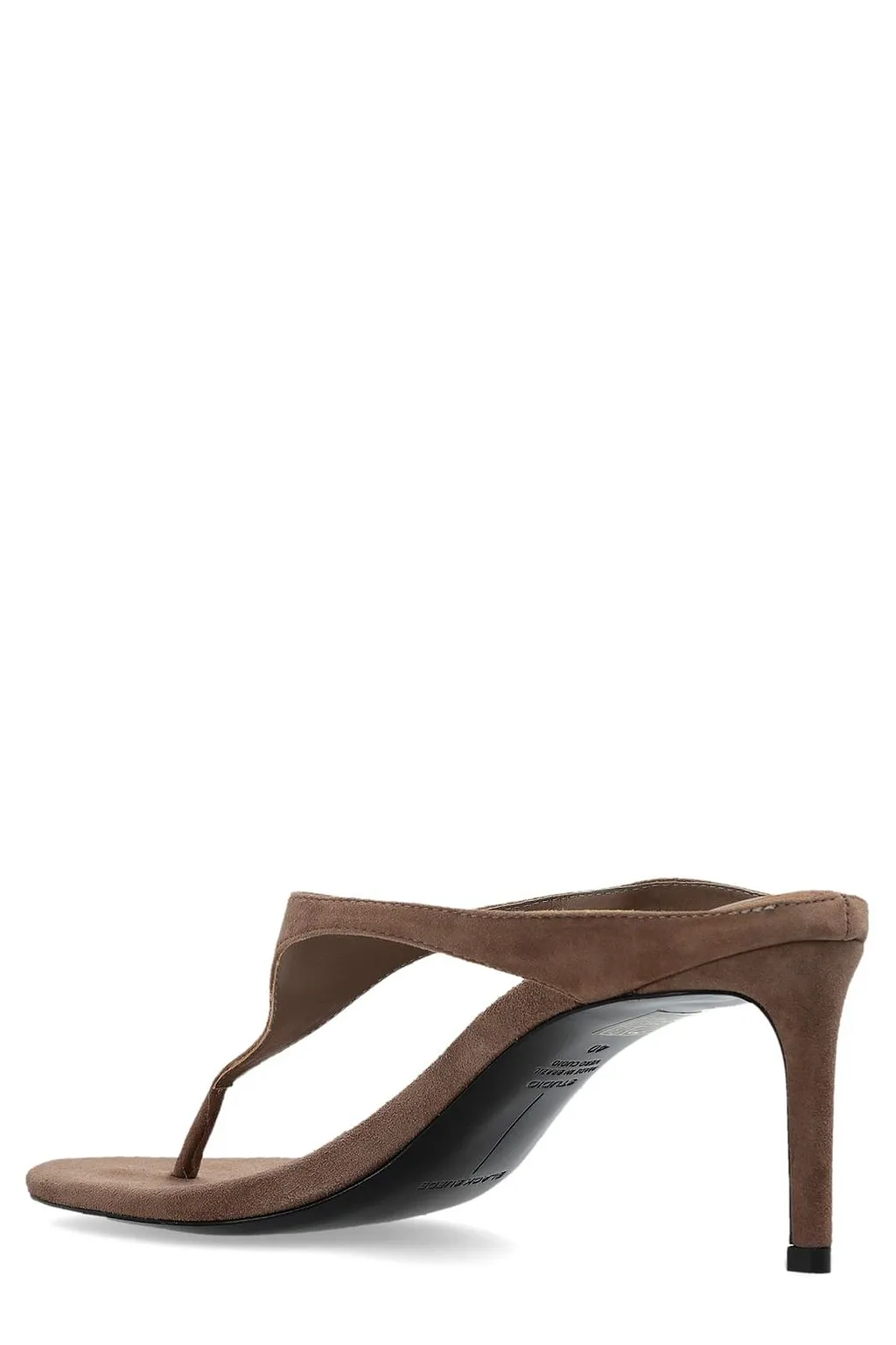 Black Suede Studio Laurel Heeled Mules