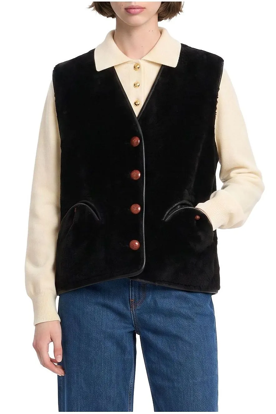 Blazé Milano Tatoosh Gliss V-Neck Buttoned Vest