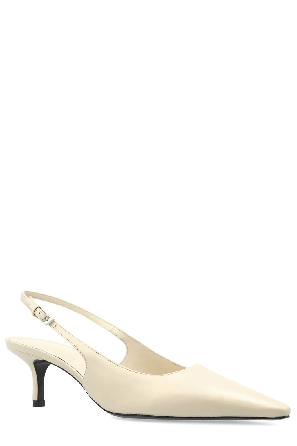 Black Suede Studio Lainey Slingback Pumps