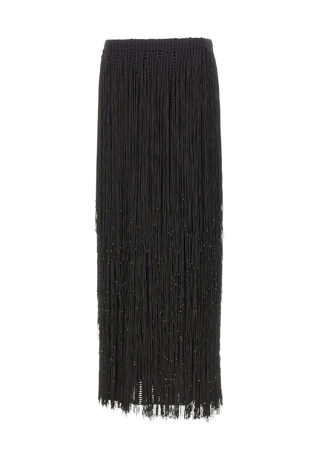 Bless Athos Beaded Fringe Knitted Skirt