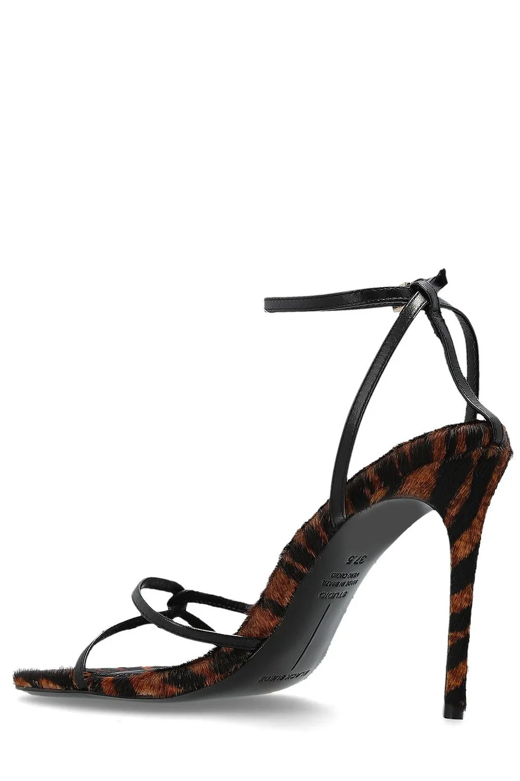 Black Suede Studio Miley Heeled Sandals