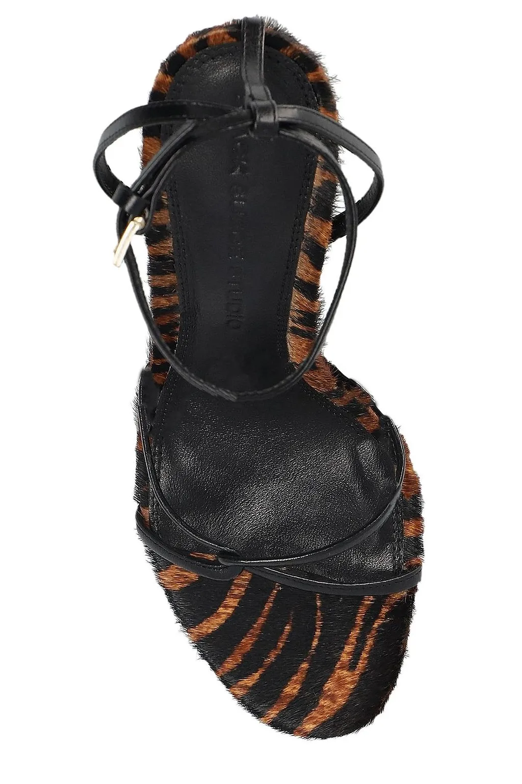 Black Suede Studio Miley Heeled Sandals