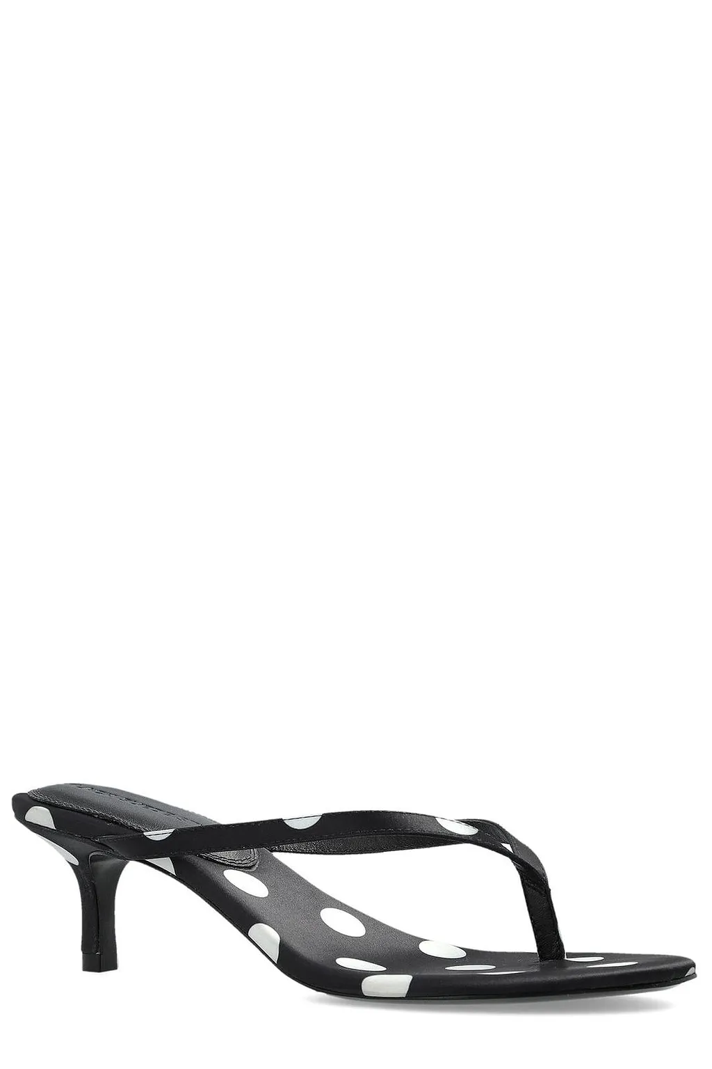 Black Suede Studio Tash 50 Polka Dot Mules