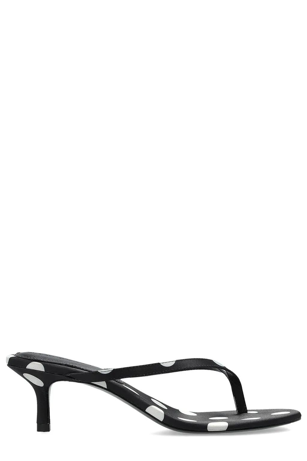 Black Suede Studio Tash 50 Polka Dot Mules