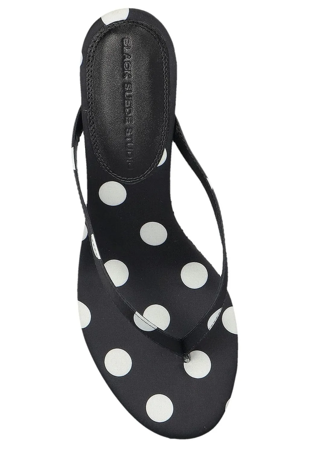 Black Suede Studio Tash 50 Polka Dot Mules