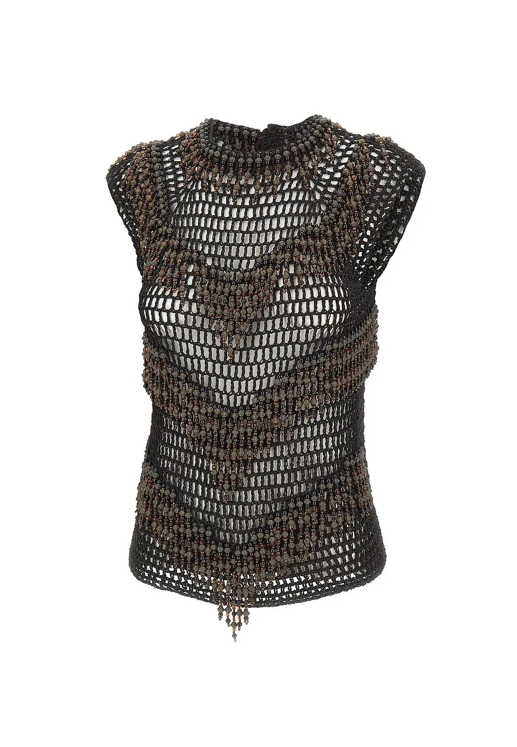Bless Amaranto Beaded Crochet Top