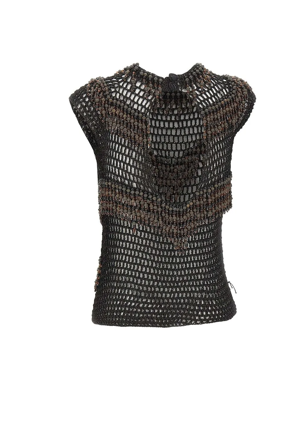 Bless Amaranto Beaded Crochet Top
