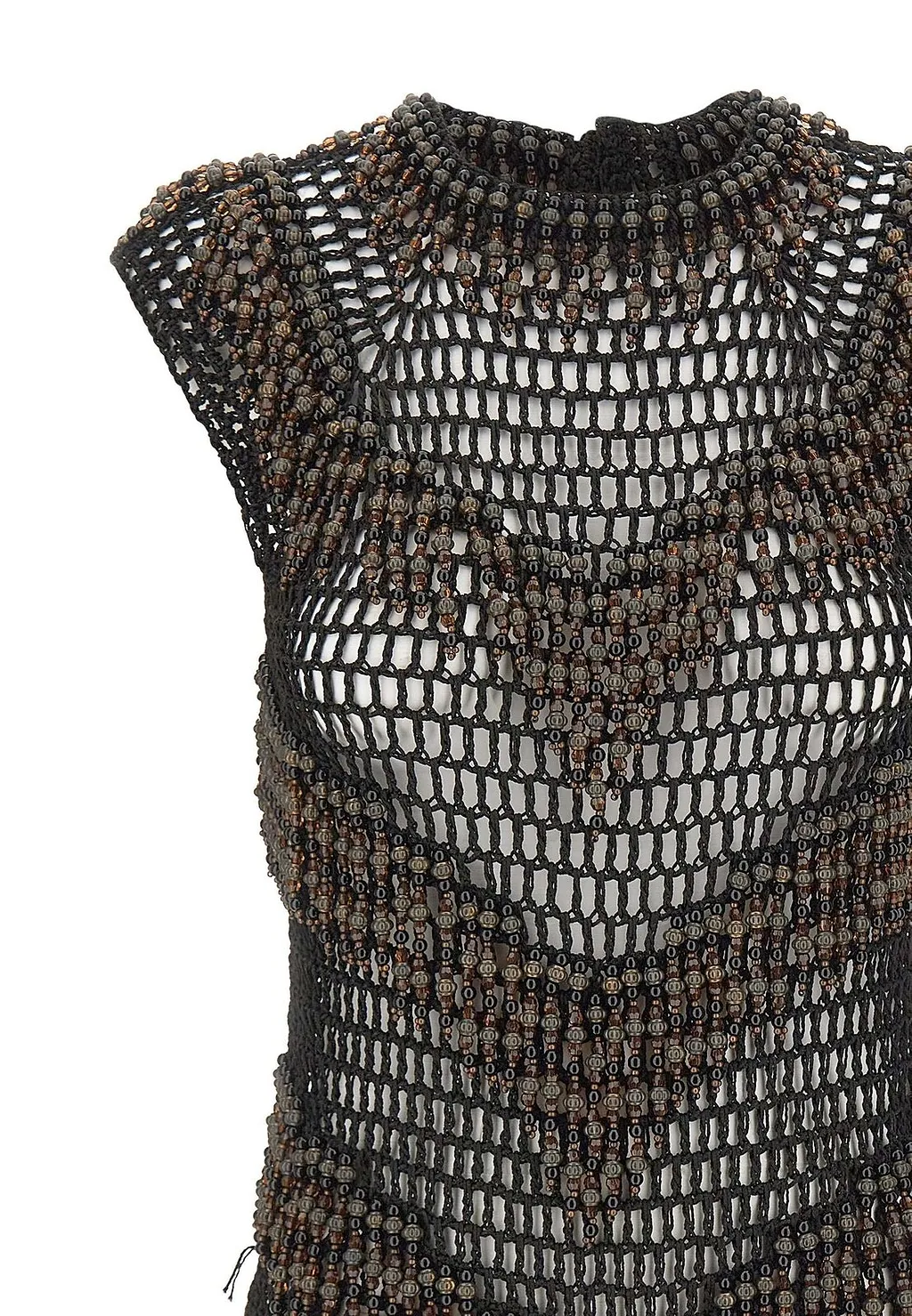 Bless Amaranto Beaded Crochet Top