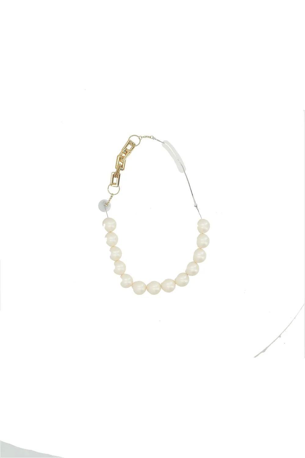 Bless Oversized Pearl Chain Necklace